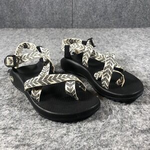 Chaco Z Strap Sandals Womens 10 Beige Chevron Adjustable Hiking J106564